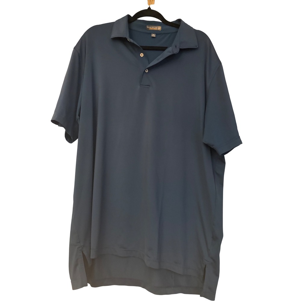 Peter Millar Summer Comfort Polo Shirt Mens XL Blue Ridgeway CC MC0EK01
